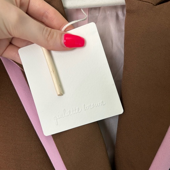 NWT Giuliette Brown Double-Breasted Blazer - Picture 10 of 13